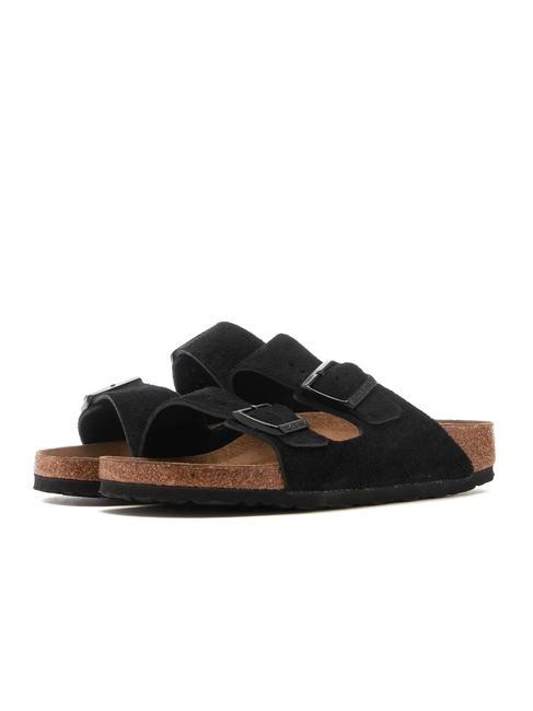 BIRKENSTOCK ARIZONA Papuc din piele intoarsa negru - Pantofi unisex