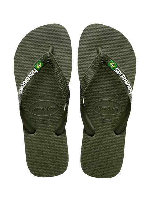HAVAIANAS BRASIL LOGO Încălțăminte bărbătească verde/verde - Pantofi unisex