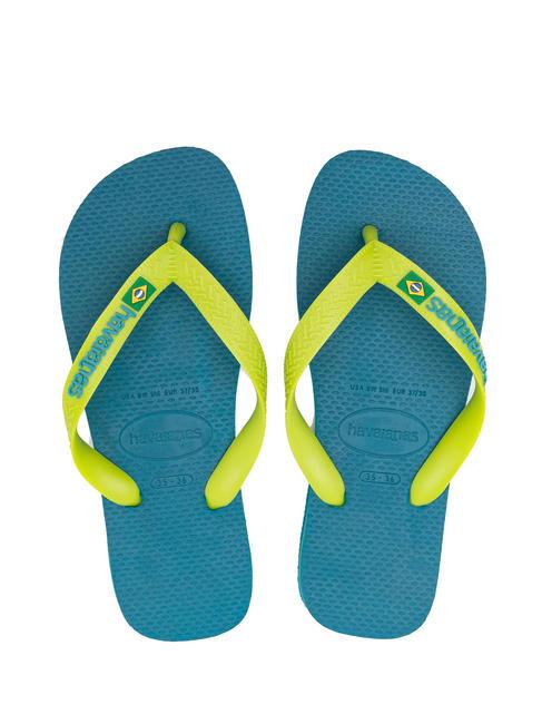 HAVAIANAS BRASIL LOGO Încălțăminte bărbătească albastru amazonit - Pantofi unisex