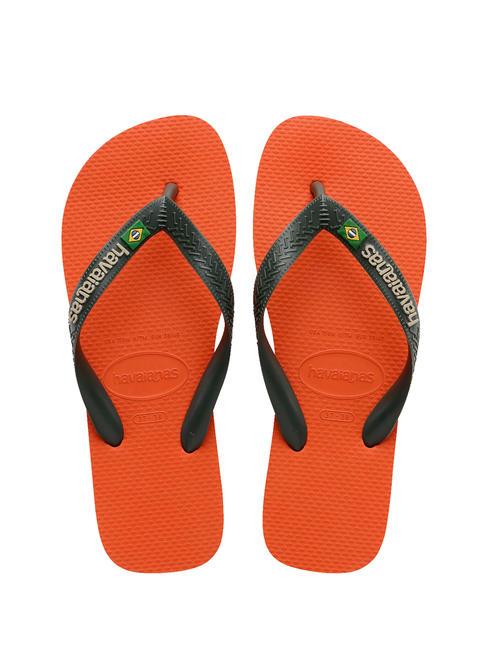 HAVAIANAS BRASIL LOGO Încălțăminte bărbătească portocaliu apus de soare - Pantofi unisex