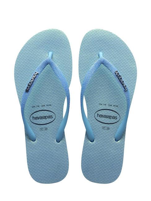 HAVAIANAS SLIM GLITTER IRIDESCENT Papuci flip-flop albastru lavandă - Pantofi femei