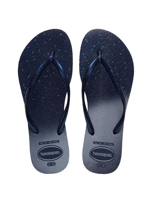 HAVAIANAS SLIM GLOSS Papuci flip-flop NAVY / BLUE / NAVY - Pantofi femei