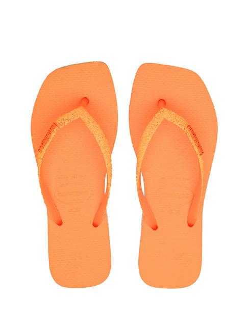 HAVAIANAS SQUARE GLITTER NEON Papuci flip-flop bej/portocaliu - Pantofi femei