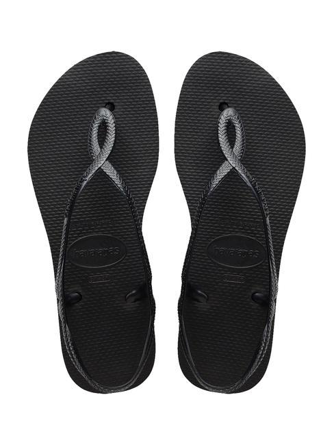 HAVAIANAS LUNA FLATFORM Sandale flip-flop cu formă plată BLACK - Pantofi femei