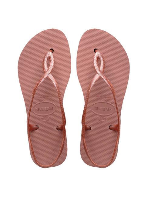 HAVAIANAS LUNA FLATFORM Sandale flip-flop cu formă plată CROCUS / ROSE - Pantofi femei