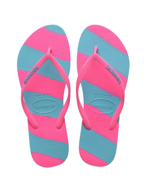 HAVAIANAS SLIM COLOR FUN Papuci flip-flop trandafiri adevarati - Pantofi femei