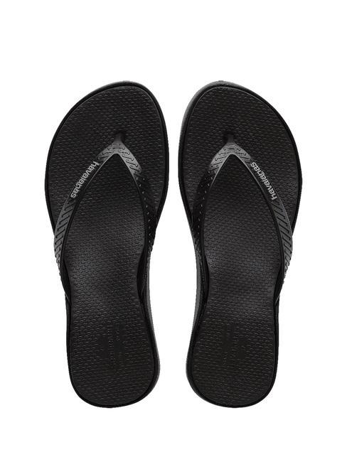 HAVAIANAS HIGH PLATFORM Flip-flops cu pană BLACK - Pantofi femei
