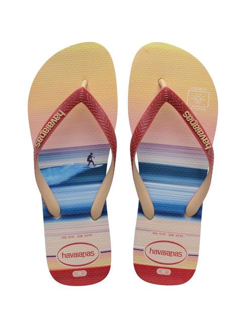 HAVAIANAS TOP SURF SESSIONS Slapi de cauciuc bej - Pantofi bărbați