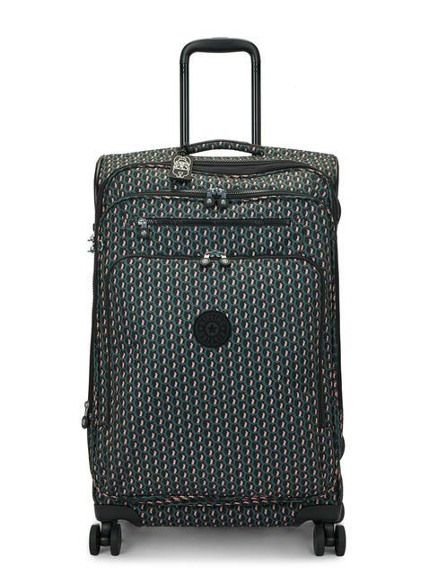 KIPLING NEW YOURI SPIN M Cărucior mediu extensibil 3d k roz - Trolere semirigide