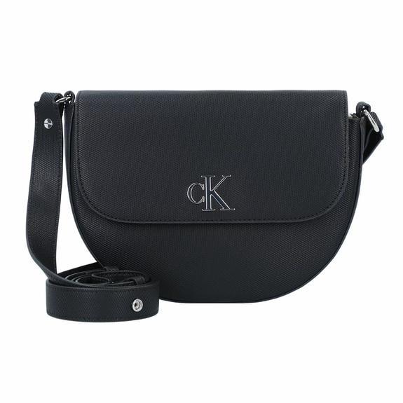 CALVIN KLEIN MINIMAL MONOGRAM Geantă de umăr pvh negru - Genți femei