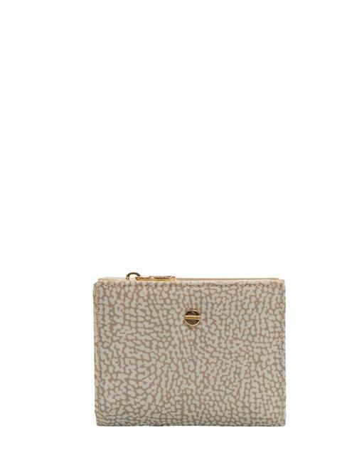 BORBONESE CLASSICA Portofel mic pentru monede nisip - Portofele femei