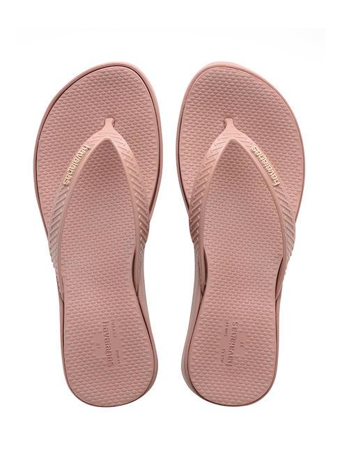 HAVAIANAS HIGH PLATFORM Flip-flops cu pană CROCUS / ROSE - Pantofi femei