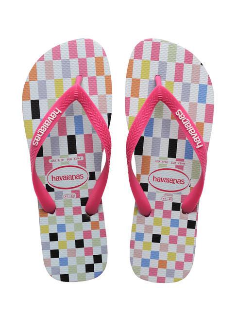 HAVAIANAS TOP CHECK Papuci flip-flop gri gheata/roz - Pantofi unisex