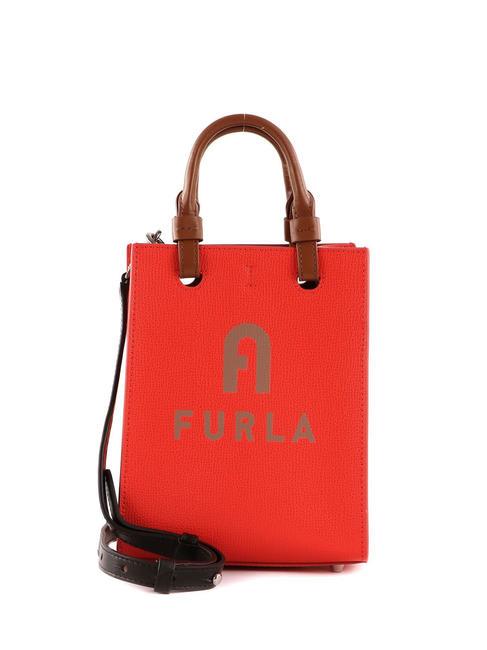 FURLA VARSITY STYLE Geanta verticala din piele cu curea de umar spritz+greige - Genți femei