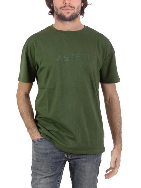 ASPESI BASIC FLOCK Tricou din bumbac cu logo militar - tricou