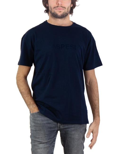 ASPESI BASIC FLOCK Tricou din bumbac cu logo marina - tricou