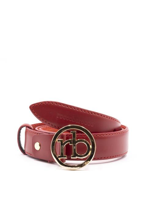 ROCCOBAROCCO RB GOLD Curea de piele roșu - Curele