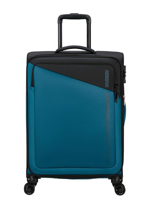 AMERICAN TOURISTER DARING DASH Cărucior mediu extensibil albastru negru - Trolere semirigide