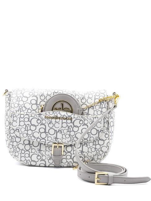 ROCCOBAROCCO GIADA geanta de umar gri/alb - Genți femei