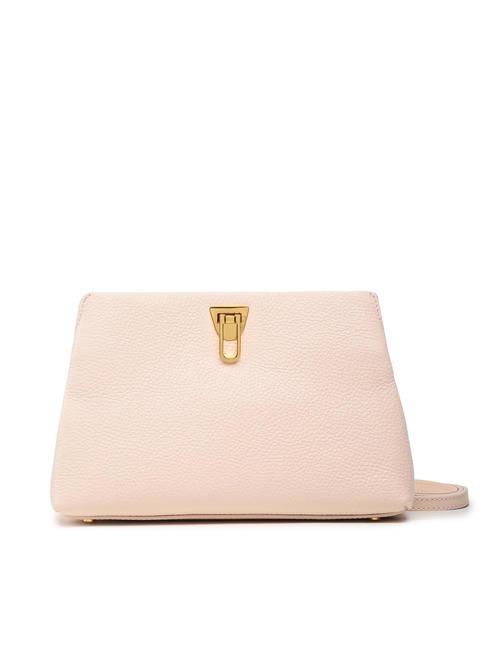 COCCINELLE BEAT CLUTCH Pocheta din piele ciocanita roz crem - Genți femei