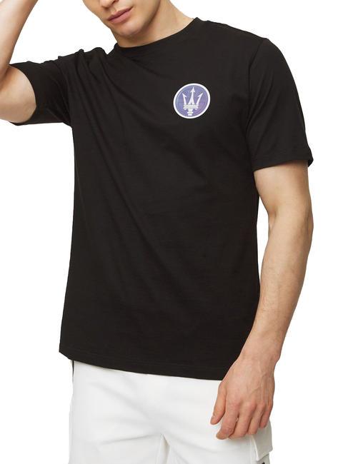 NORTH SAILS MASERATI Tricou din bumbac cu logo irisat negru - tricou
