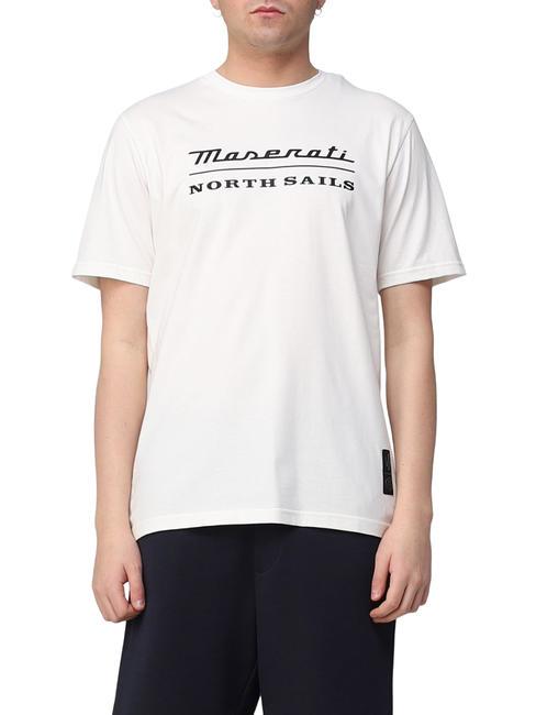 NORTH SAILS MASERATI Tricou din bumbac cu imprimeu maxi alb - tricou