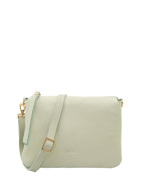 LESAC SIMONA Geantă de umăr din piele Tris dollar teal artic - Genți femei