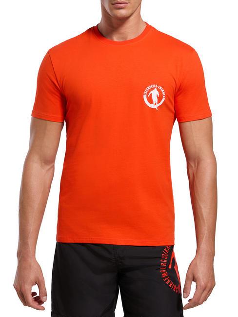 BIKKEMBERGS PUPINO  Tricou cu maneca scurta orangecom - tricou