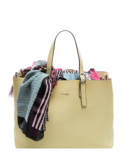 PASH BAG HOT TWIST Geanta tote cu esarfa galben - Genți femei