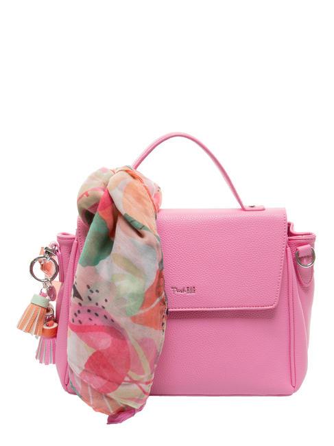 PASH BAG LIKE IT! Geanta ghiozdan cu esarfa roz - Genți femei