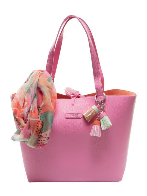 PASH BAG LIKE IT! Geanta shopper cu esarfa roz - Genți femei