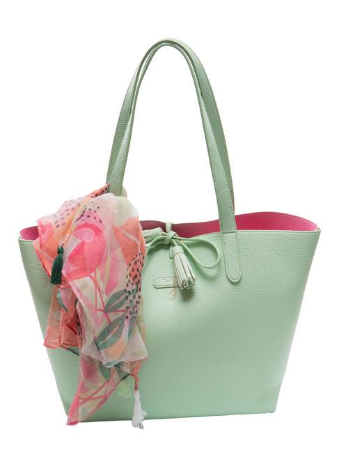 PASH BAG LIKE IT! Geanta shopper cu esarfa verde - Genți femei