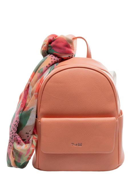 PASH BAG LIKE IT! Rucsac cu buzunar si esarfa piersică - Genți femei