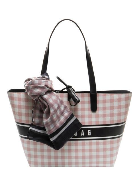 PASH BAG TWEEDY Geantă shopper imprimată cu eșarfă multicolor - Genți femei