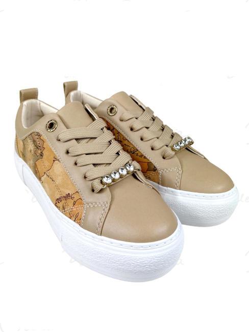 ALVIERO MARTINI PRIMA CLASSE GEO Junior Adidași cu aplicație de bijuterii gri porumbel/bej geo - Pantofi femei