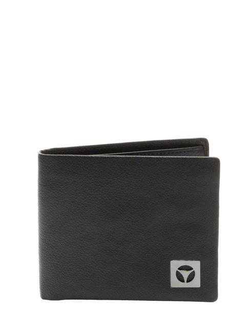 MOMO DESIGN CALF  Portofel din piele pietrișată negru - Portofele bărbați
