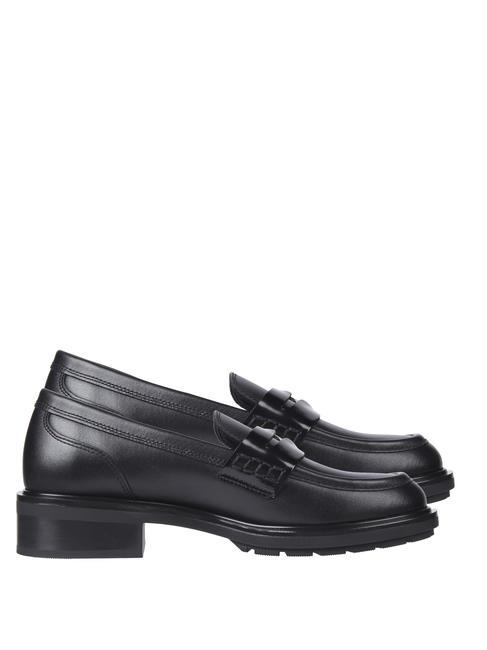 TOMMY HILFIGER TH PENNY  Mocasini din piele BLACK - Pantofi femei