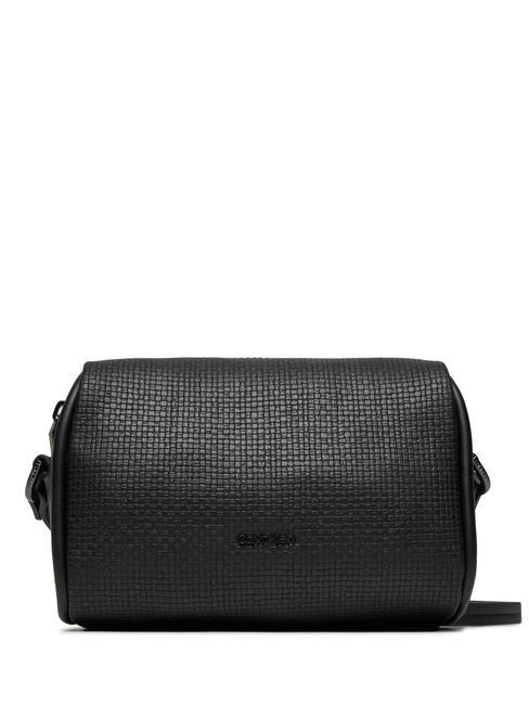 CALVIN KLEIN REFINE  Geanta de umar pentru camera ck negru texturat - Genți femei