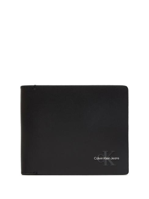 CALVIN KLEIN CK JEANS MONOGRAM SOFT Portofel de piele pvh negru - Portofele bărbați