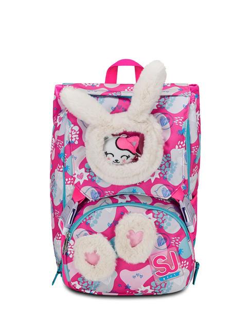 SJGANG PINKFUR GIRL Rucsac dublu albastru strălucitor - Rucsacuri pentru școală și timp liber