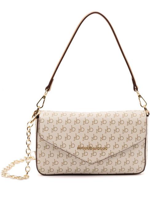 ROCCOBAROCCO MONOGRAM Chain Geanta de umar, cu bareta de umar alb - Genți femei