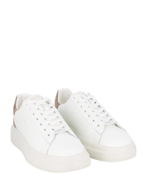 GUESS ELBA  Adidași alb maro ocru - Pantofi bărbați