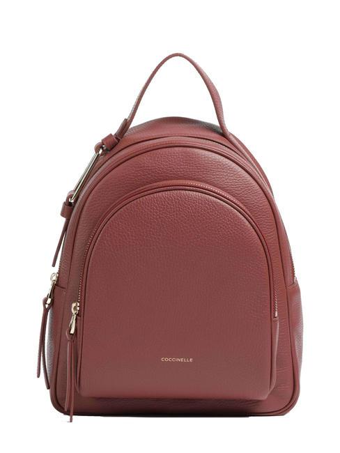Sac à Dos Cuir COCCINELLE Malory Grainé - Bleu Nuit - Neuf Avec Housse