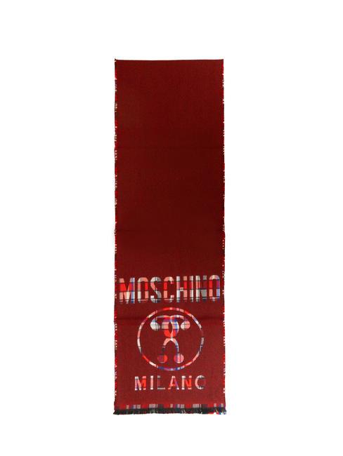 MOSCHINO MILANO Eșarfă de lână Burgundia - Eșarfe