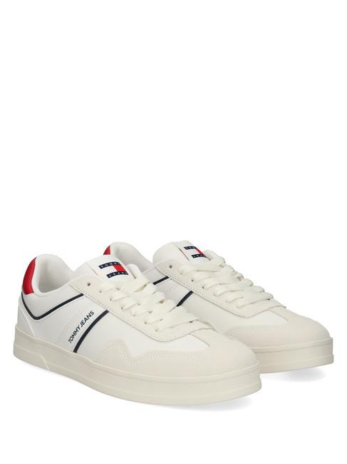 TOMMY HILFIGER TOMMY JEANS LEATHER RETRO CUPSOLE Tenisi din piele rwb - Pantofi bărbați