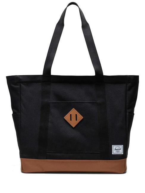 HERSCHEL HERITAGE  Cumpărător pe umăr negru/maro şa - Genți femei