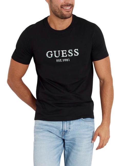 GUESS SS CN IRIDESCENT Tricou din bumbac stretch jetbla - tricou