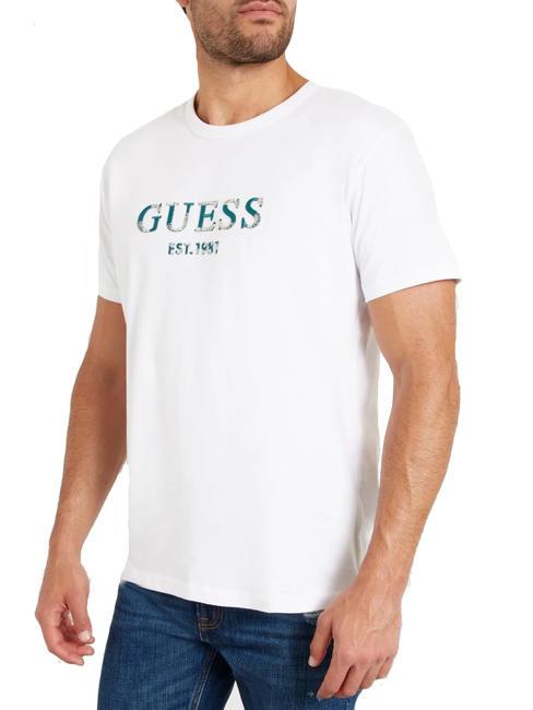 GUESS SS CN Tricou din bumbac alb purpuriu - tricou
