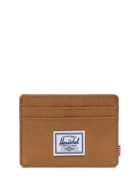 HERSCHEL CHARLIE  Suport plat pentru card maro bronz - Portofele femei