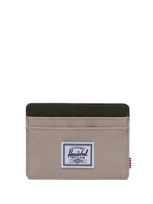 HERSCHEL CHARLIE  Suport plat pentru card twill/verde iedera - Portofele femei